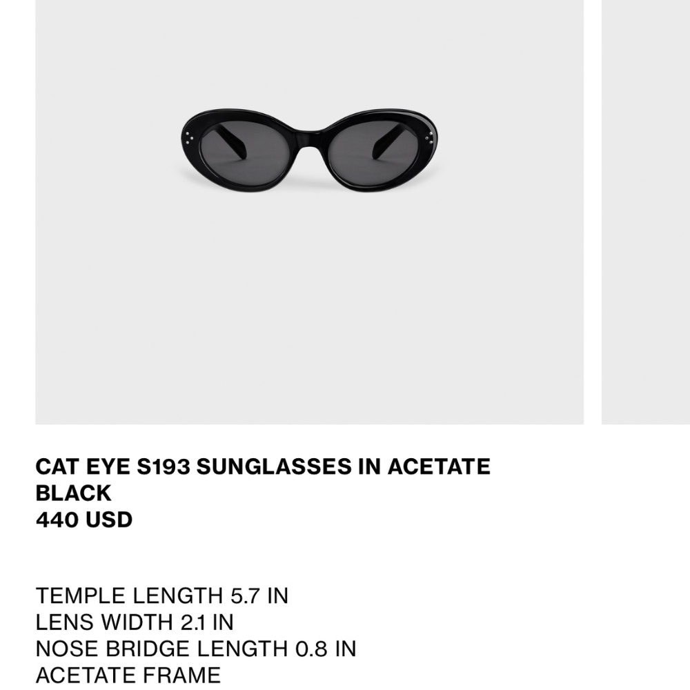 Celine Cat Eye Sunglasses - Picture 3 of 3